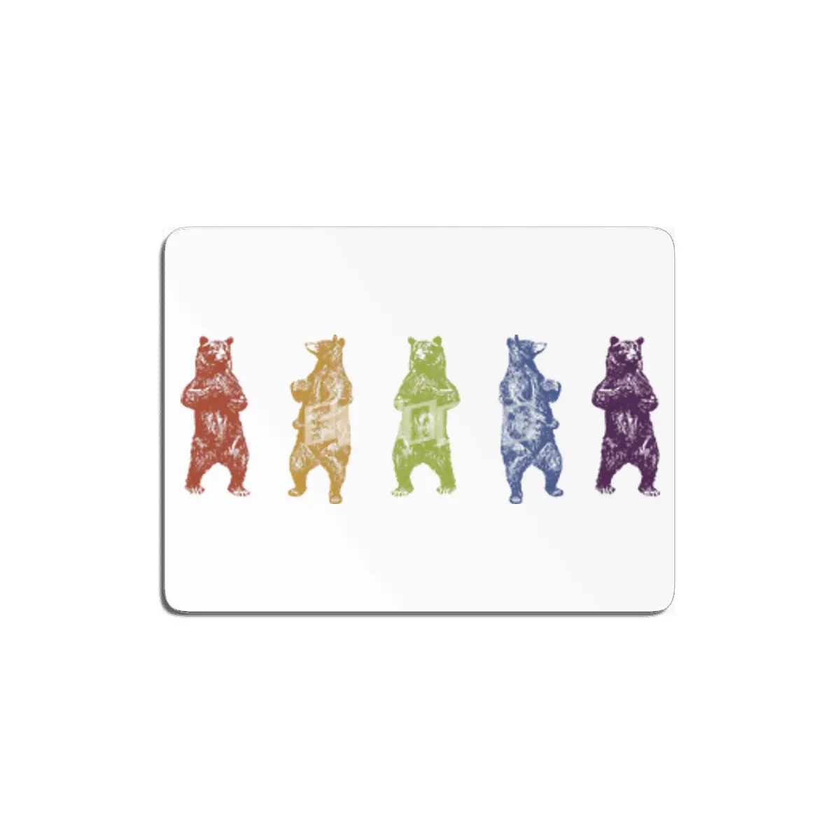 Dancing Rainbow Bears MDF Tablo