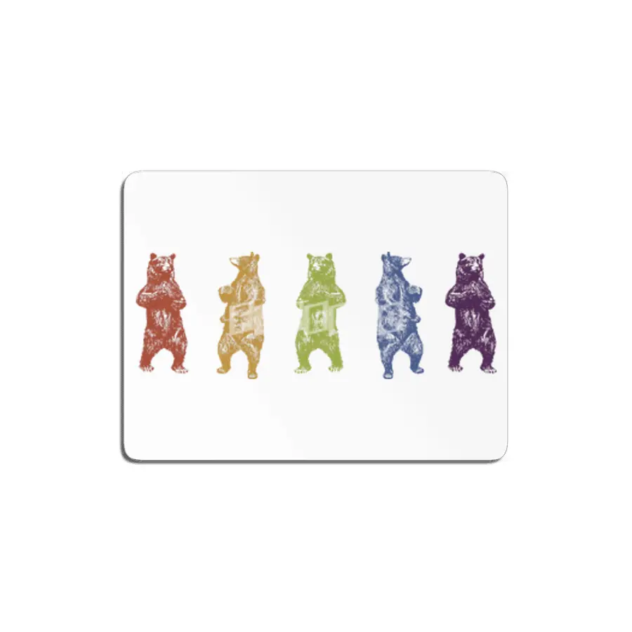 Dancing Rainbow Bears MDF Tablo