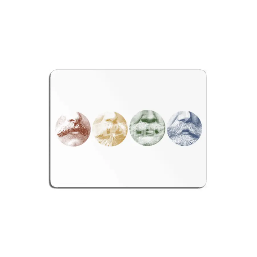 Mustache Rainbow MDF Tablo