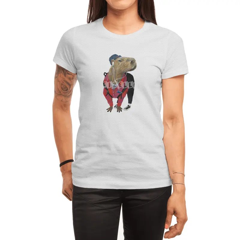 Capybara listening to some music Spor T-Shirt