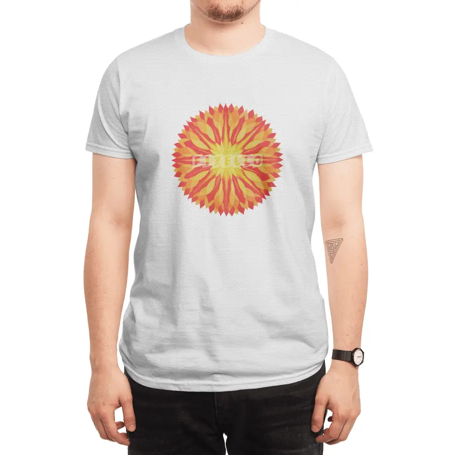 Autumn Colors Leaves Abstract  Mandala Spor T-Shirt