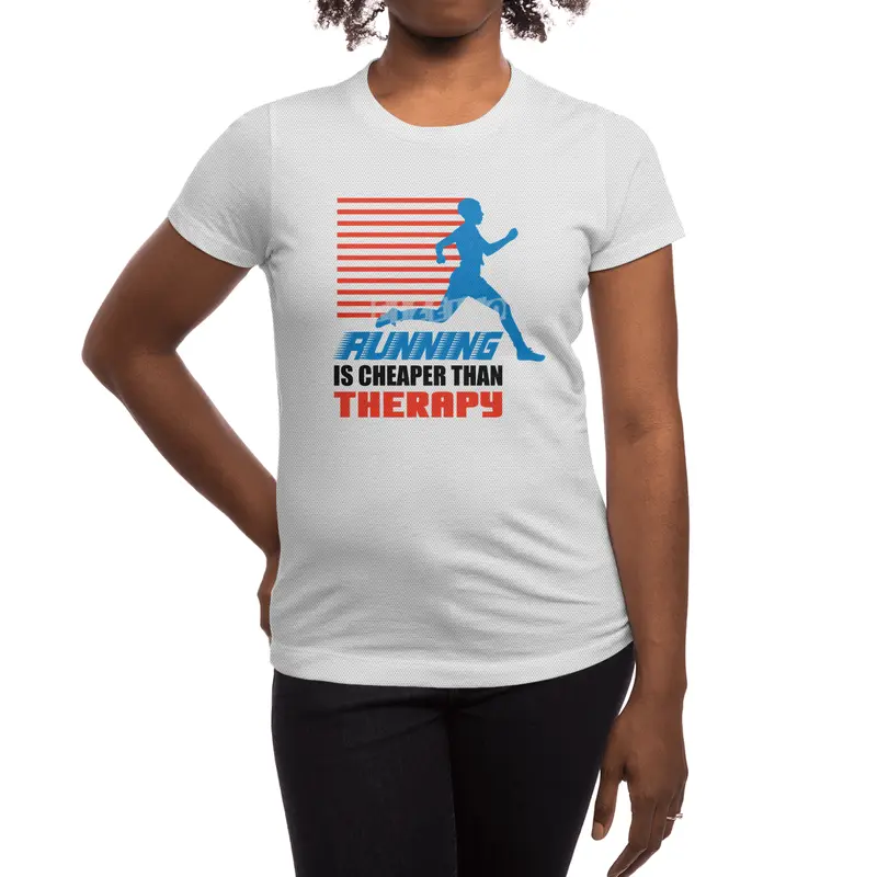 Running Is Cheaper Than Therapy Spor T-Shirt