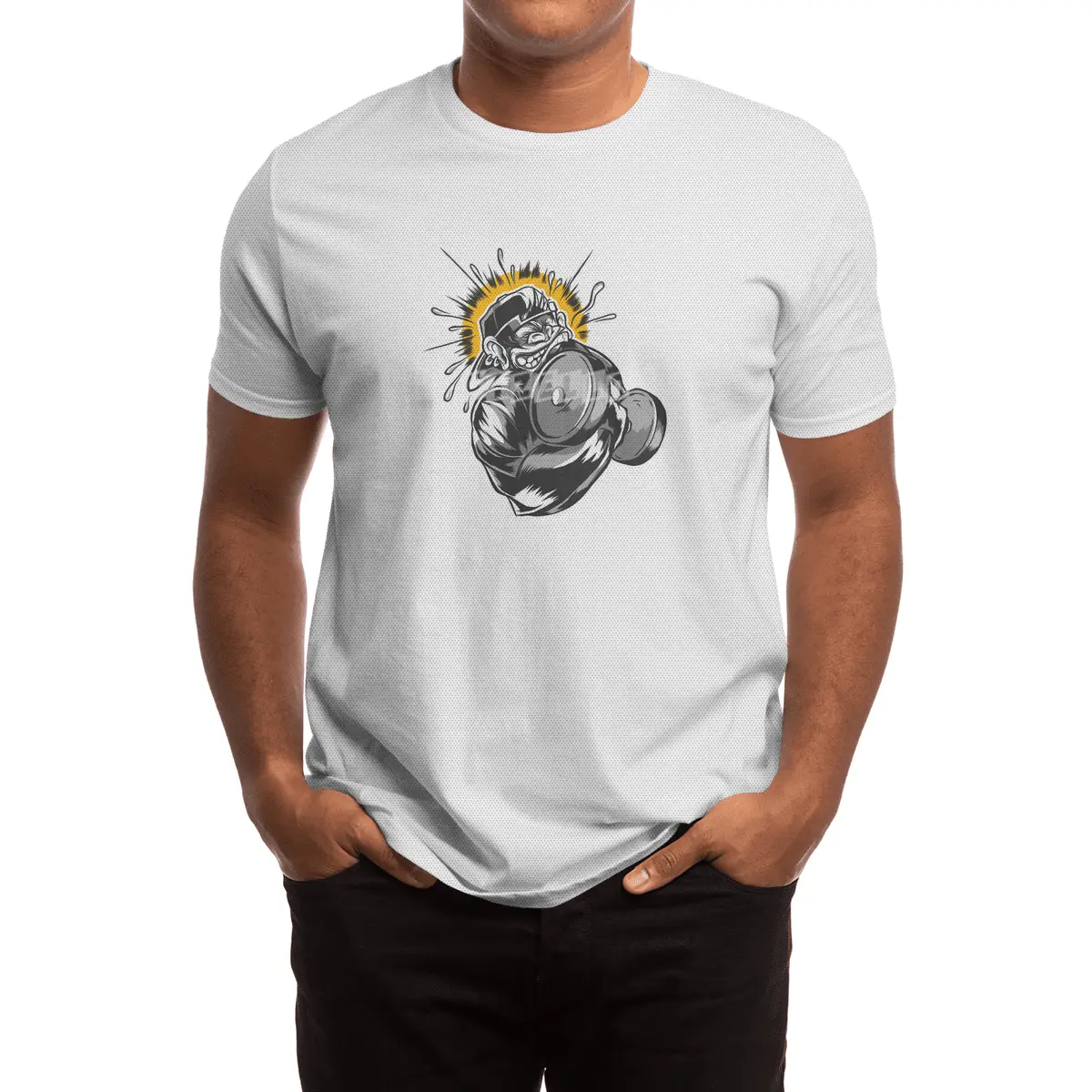 Monkey Dumbbell Spor T-Shirt