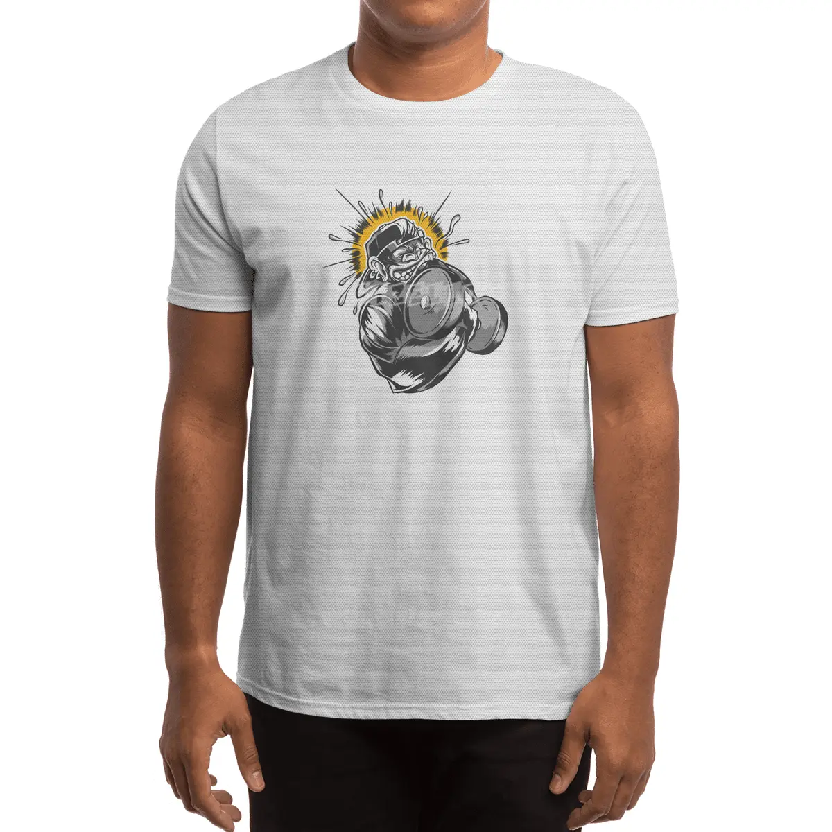 Monkey Dumbbell Spor T-Shirt