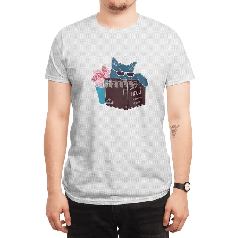 Cool Sunglasses Summer Cat "Not Right Meow I'm Reading" Spor T-Shirt