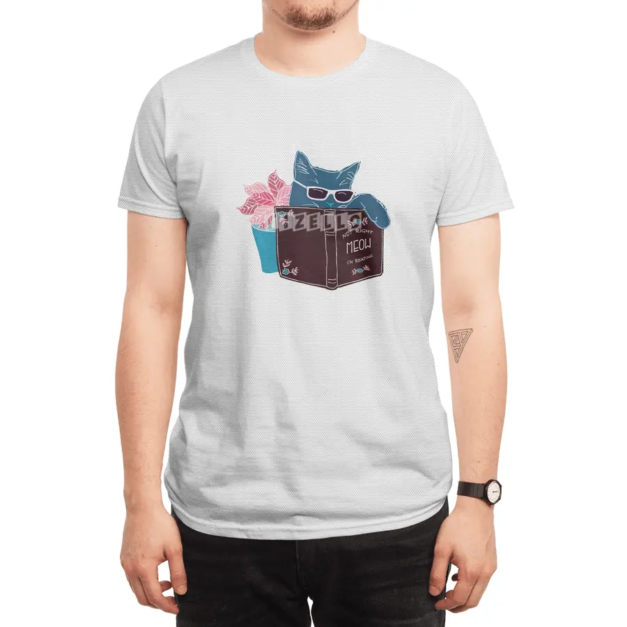 Cool Sunglasses Summer Cat "Not Right Meow I'm Reading" Spor T-Shirt