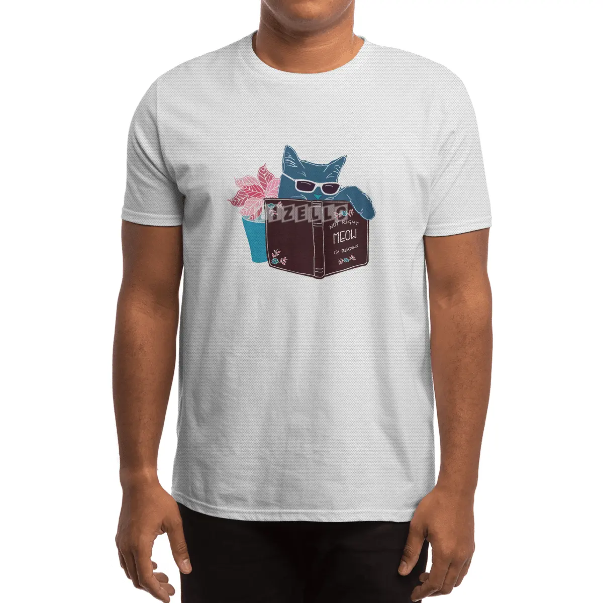 Cool Sunglasses Summer Cat "Not Right Meow I'm Reading" Spor T-Shirt