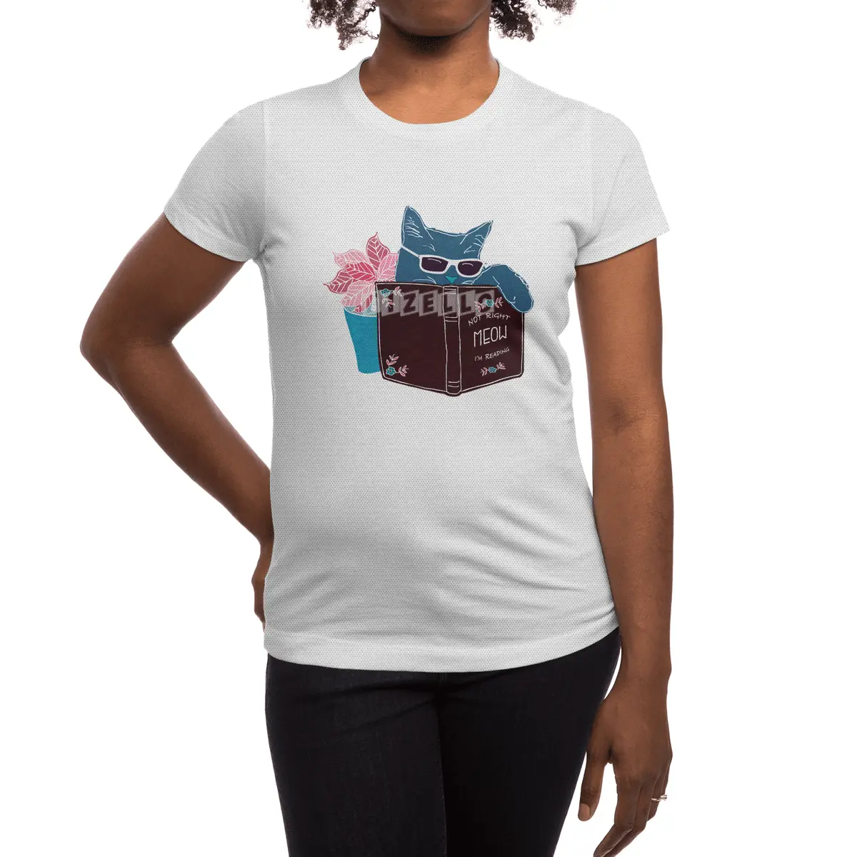 Cool Sunglasses Summer Cat "Not Right Meow I'm Reading" Spor T-Shirt