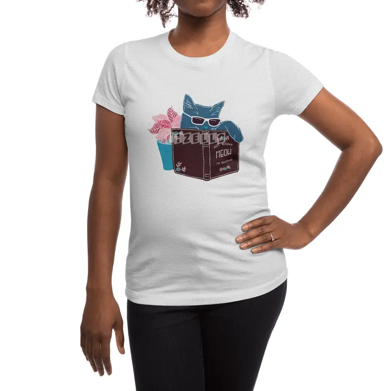 Cool Sunglasses Summer Cat "Not Right Meow I'm Reading" Spor T-Shirt