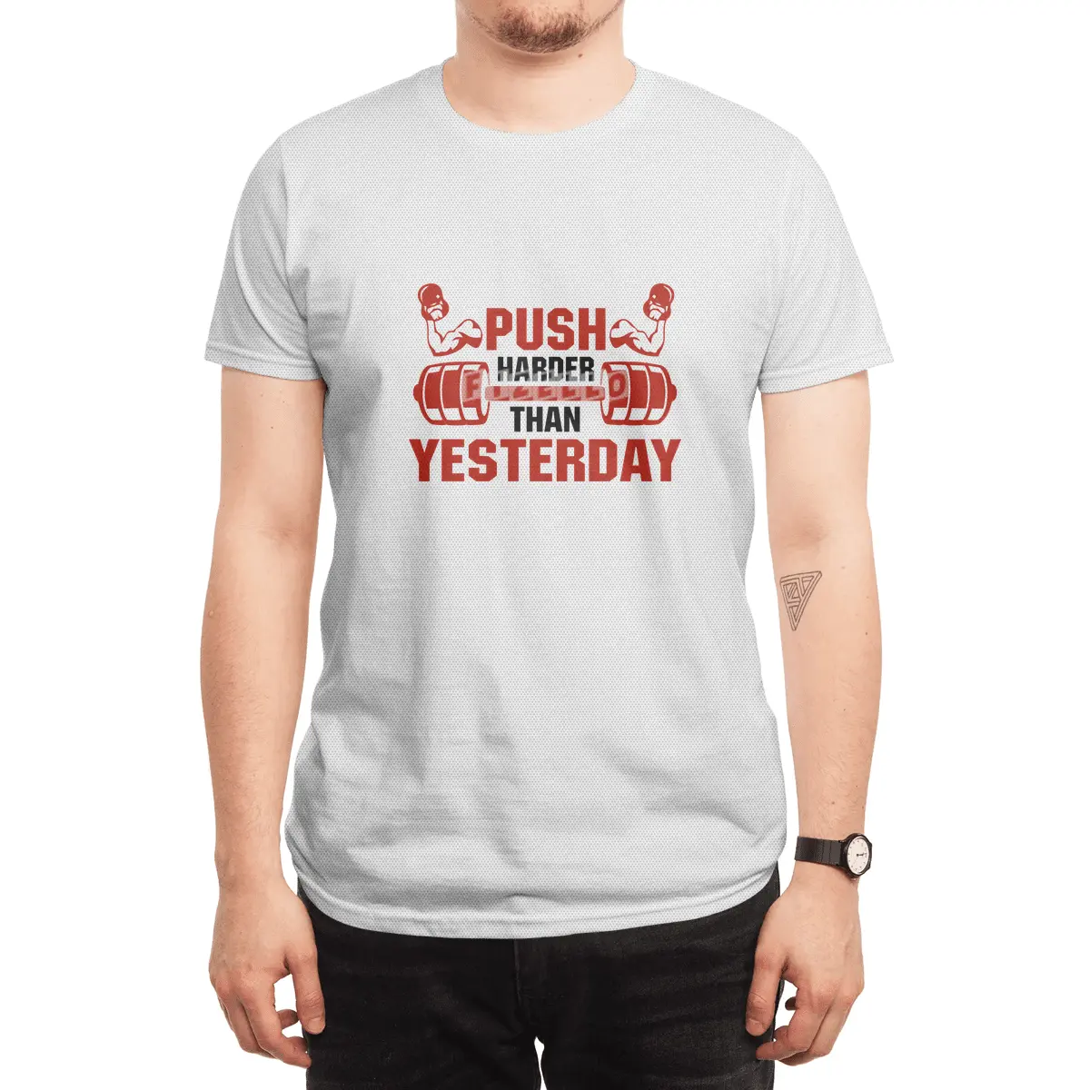 PUSH HARDER THAN YESTERDAY Spor T-Shirt