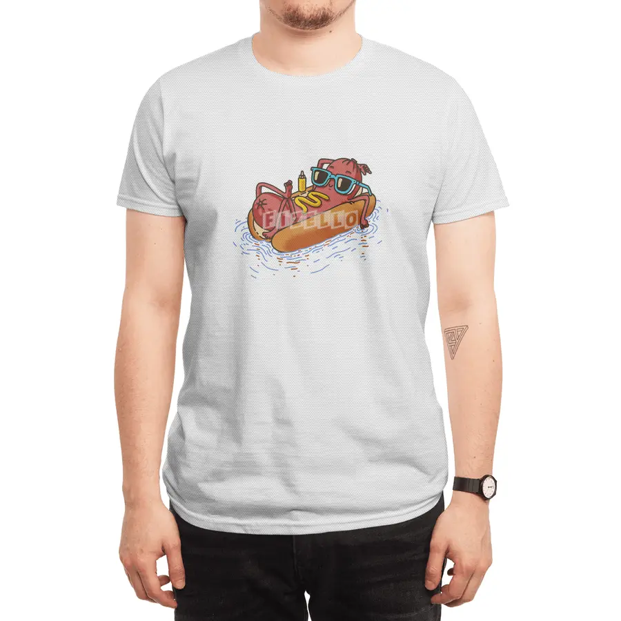 Hot Dog Summer Vacation Swimming Pool Spor T-Shirt