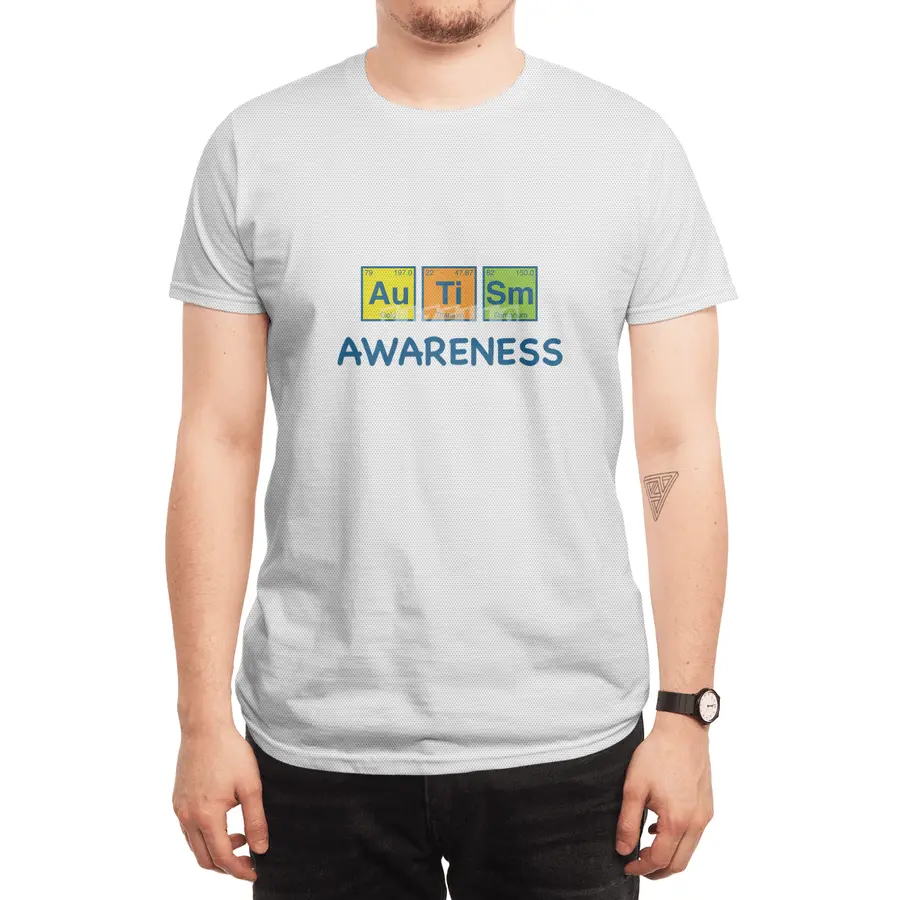 Autism Awareness Light Color Periodic Table Elements Theme for Teachers, Students and Parents Spor T-Shirt