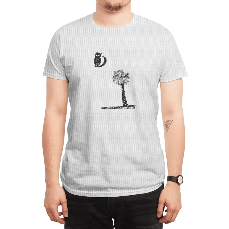 Owl on the Moon Spor T-Shirt
