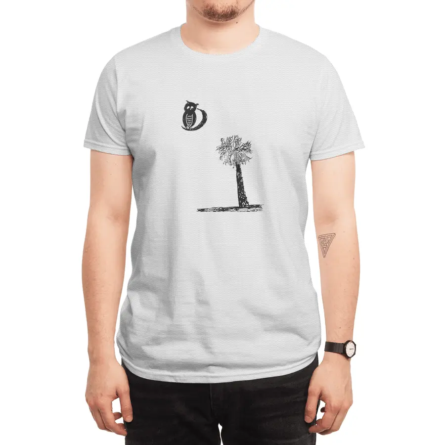 Owl on the Moon Spor T-Shirt