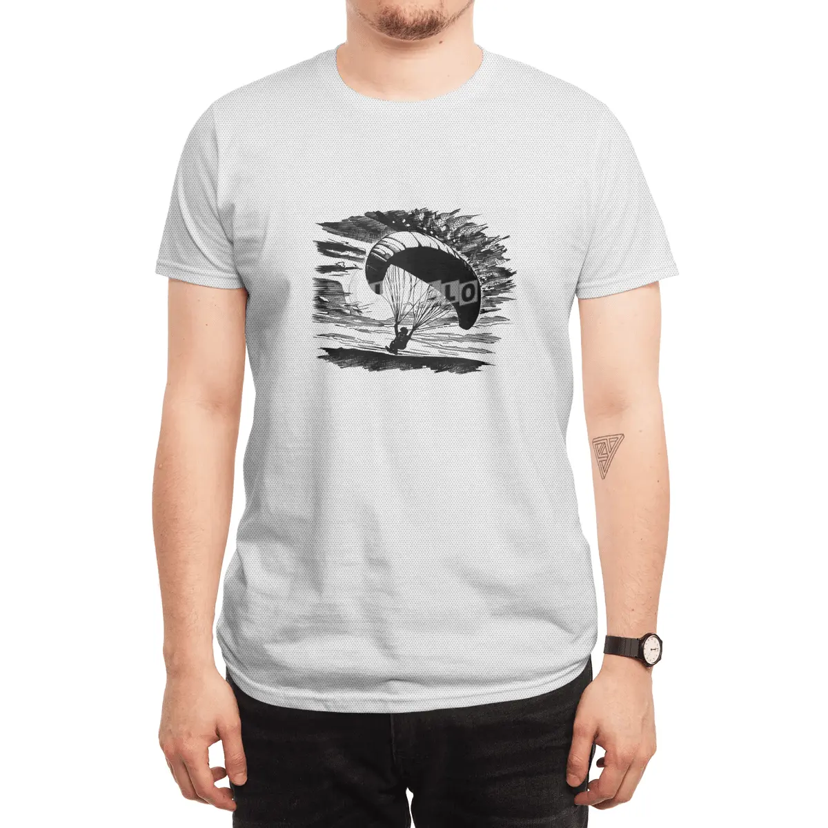 Above the Clouds - Paragliding Spor T-Shirt