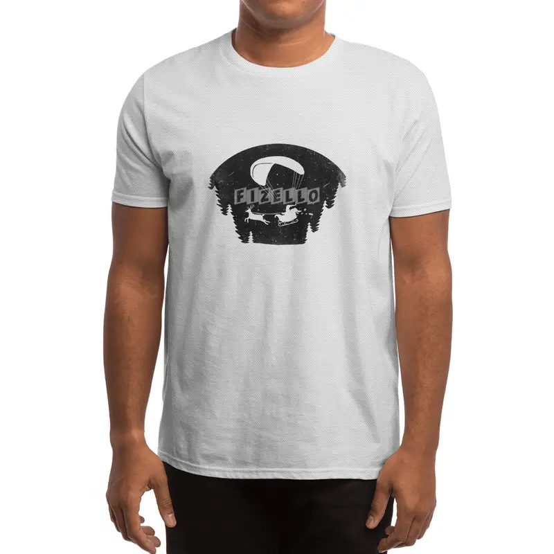Happy Holidays - Paragliding Santa - Night Sky - Textless Spor T-Shirt