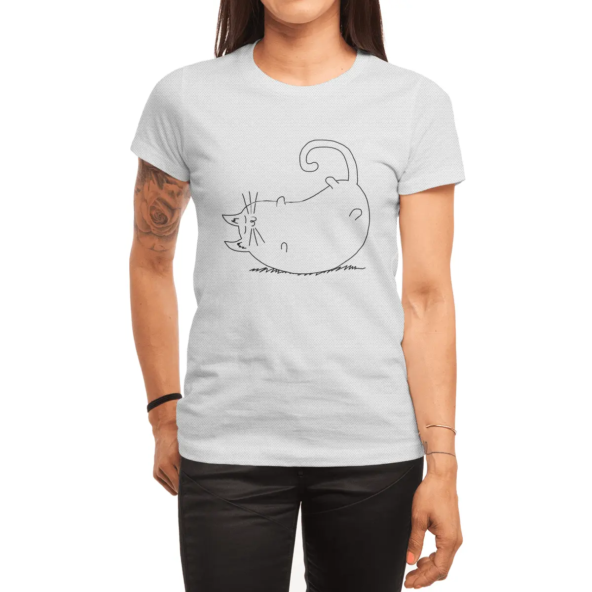Sleeping Cat Spor T-Shirt