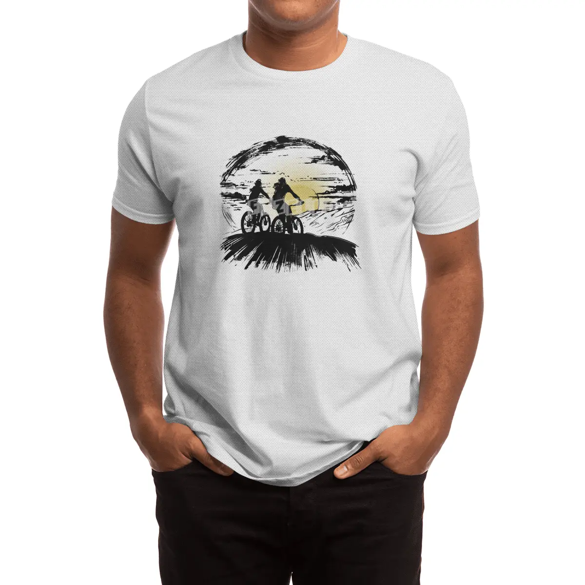 Sunset Bike Ride Spor T-Shirt