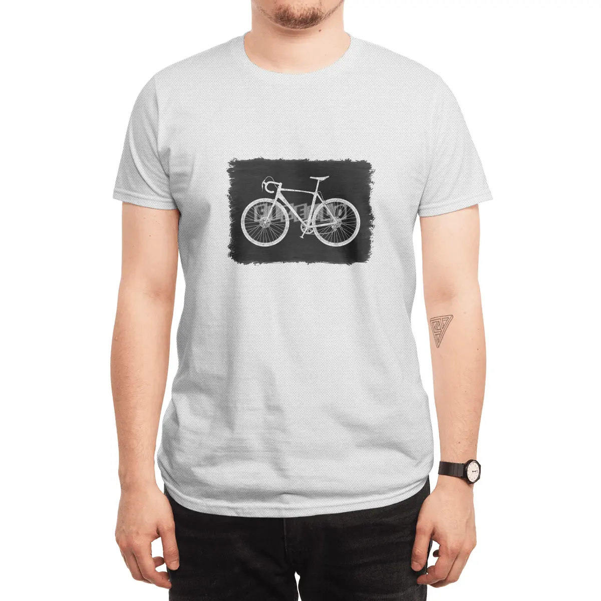 Cyclocross Bicycle B&W Spor T-Shirt