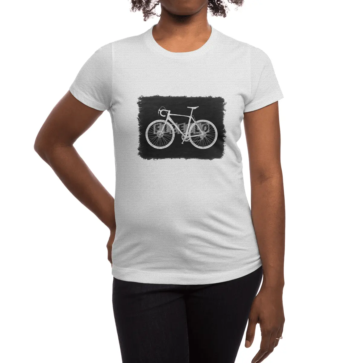 Cyclocross Bicycle B&W Spor T-Shirt