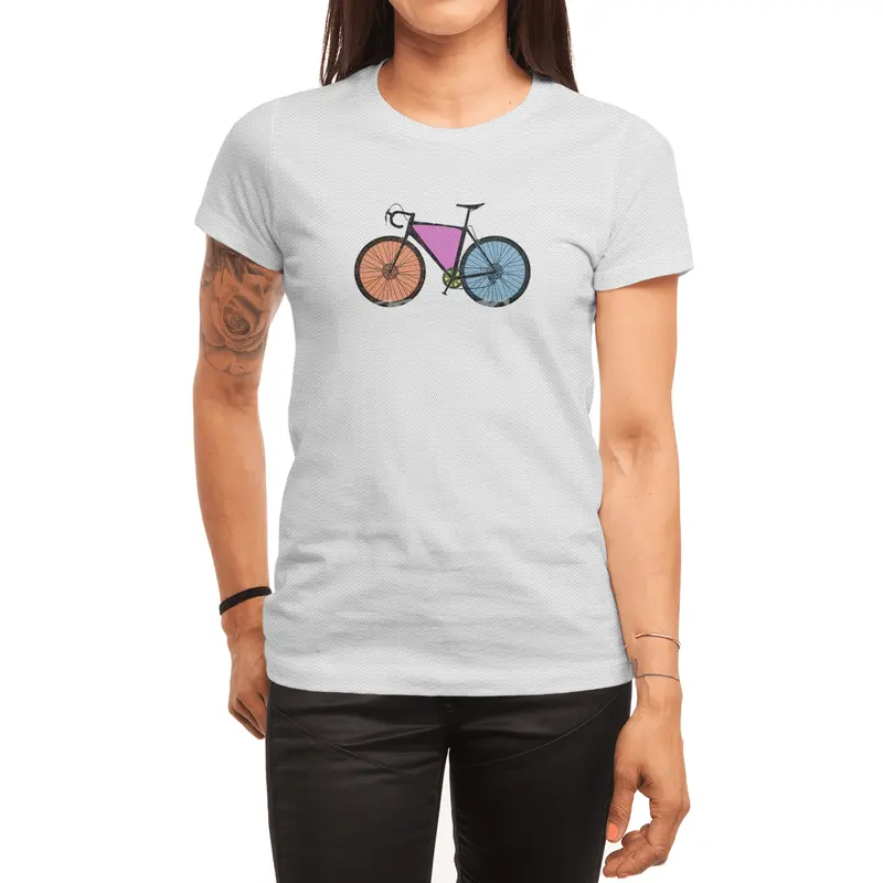 Cyclocross Bicycle Halftone Spor T-Shirt