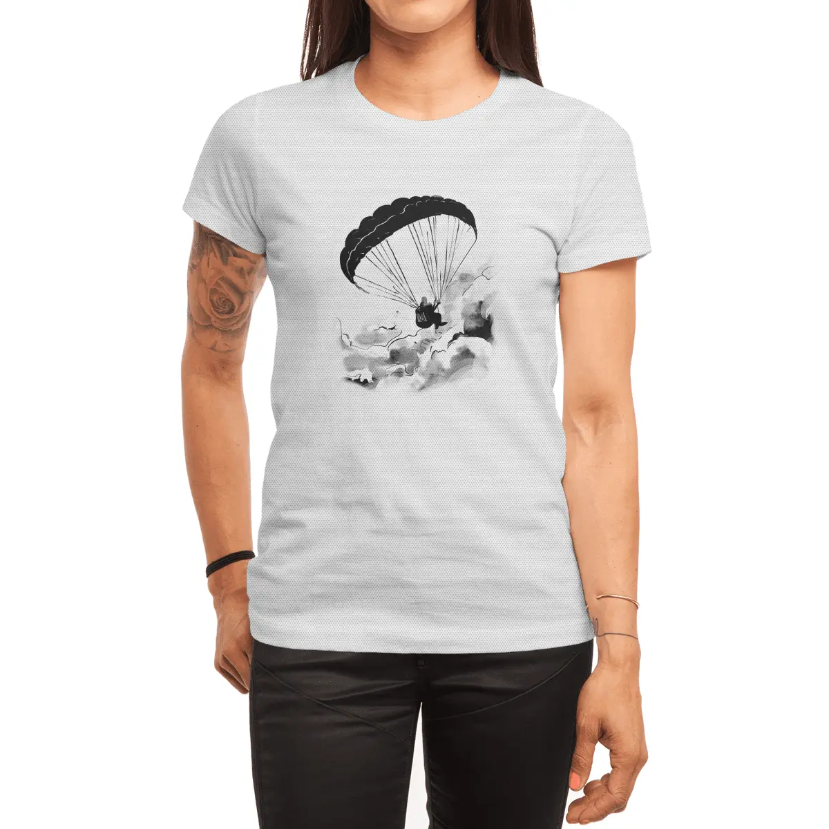 Flying above the Clouds - Paragliding Spor T-Shirt