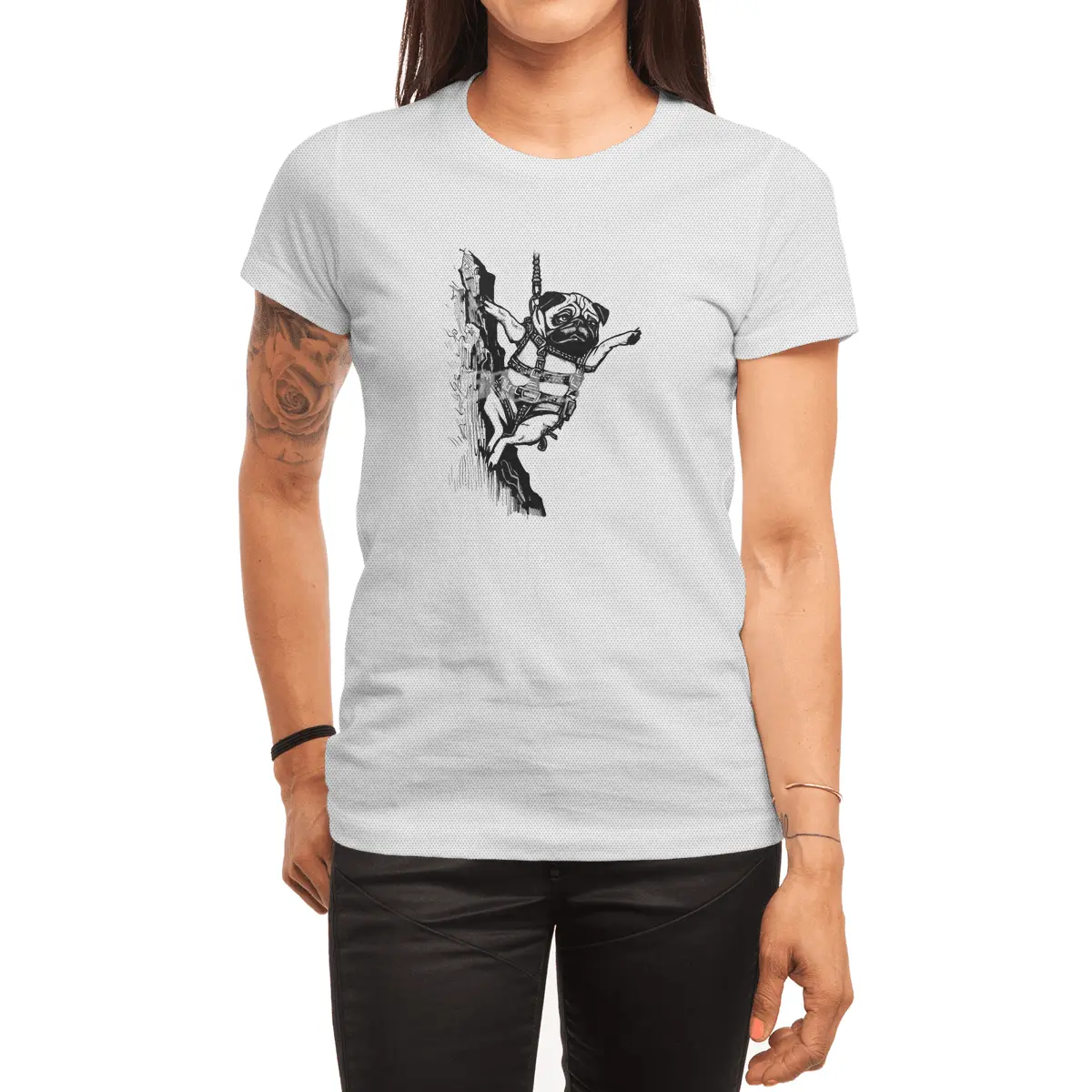 Get to the Chopper - Pug Action Hero Spor T-Shirt