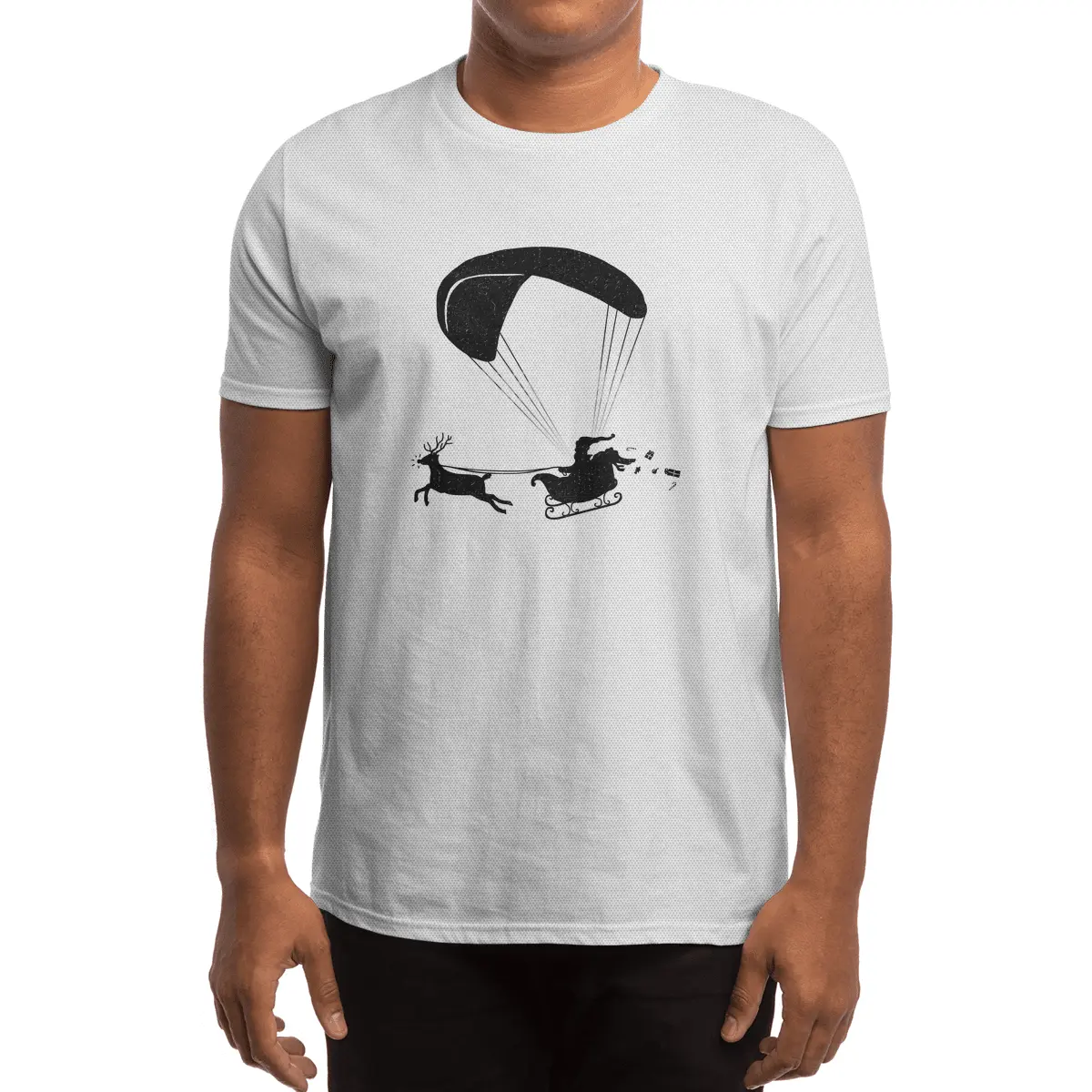 Happy Holidays - Paragliding Santa - Textless Spor T-Shirt