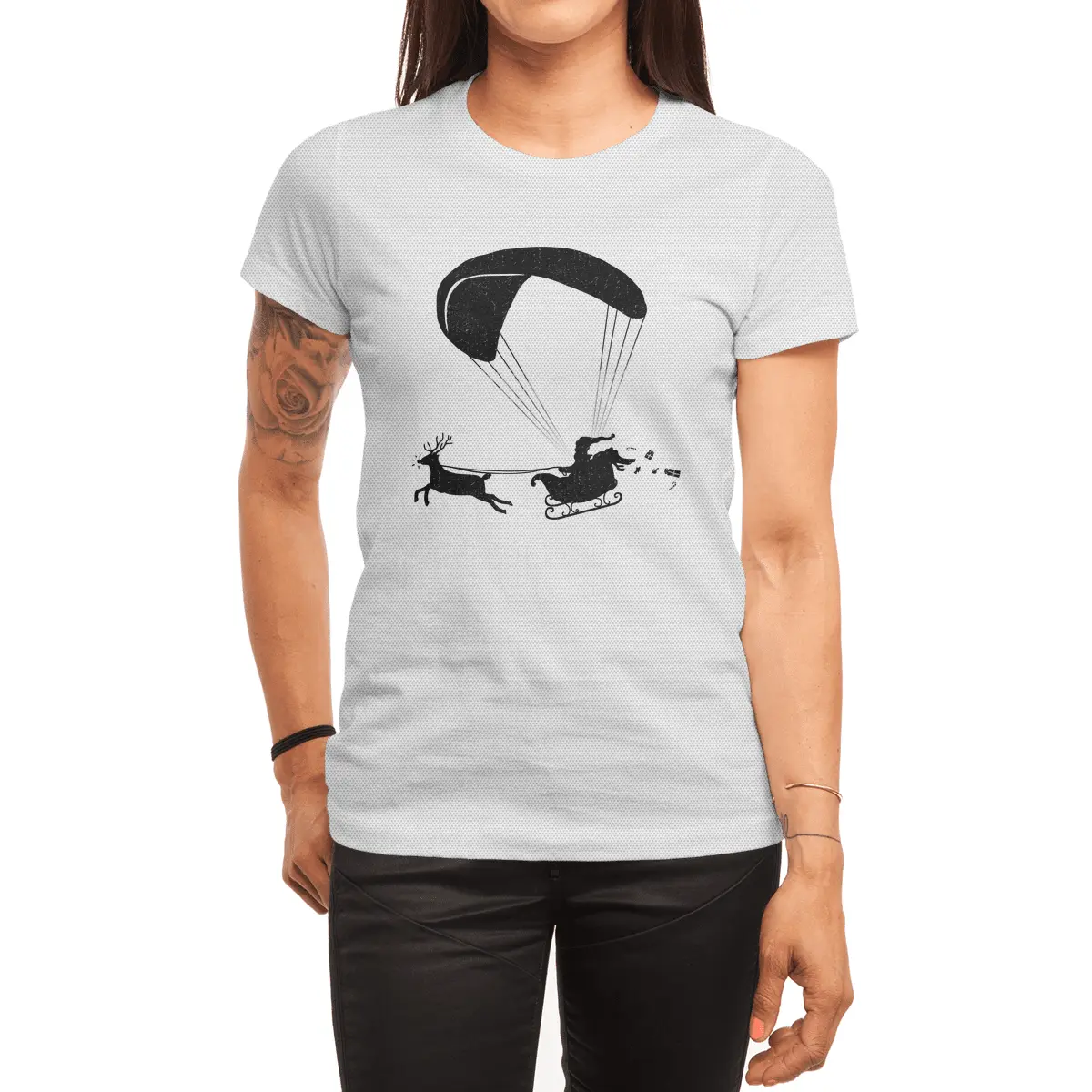 Happy Holidays - Paragliding Santa - Textless Spor T-Shirt
