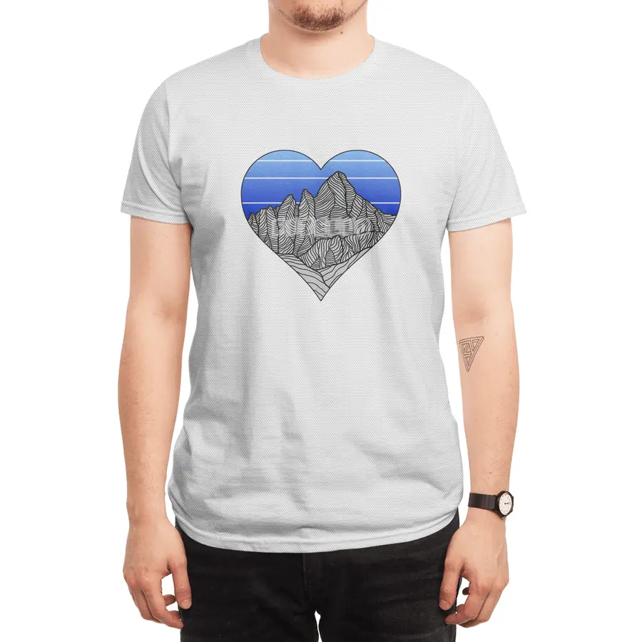 Mountain Sunset/Sky Spor T-Shirt