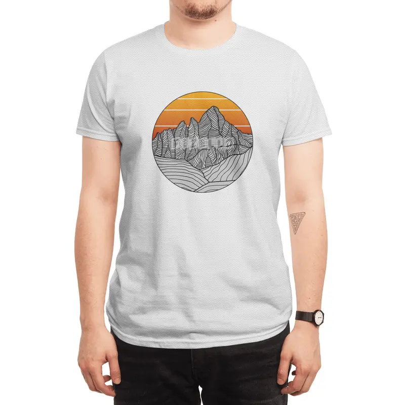 Mountain Sunset/Sky Spor T-Shirt