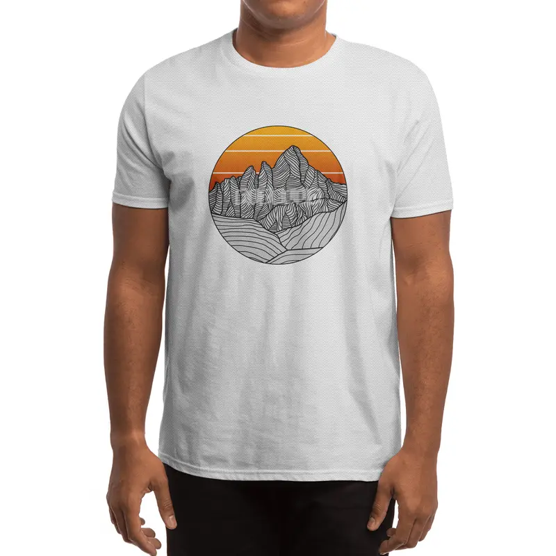 Mountain Sunset/Sky Spor T-Shirt