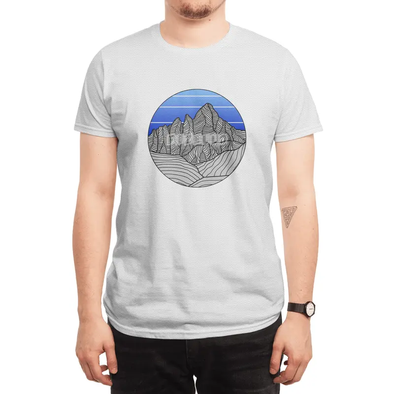 Mountain Sunset/Sky Spor T-Shirt