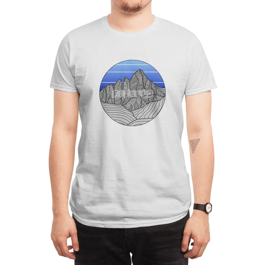 Mountain Sunset/Sky Spor T-Shirt