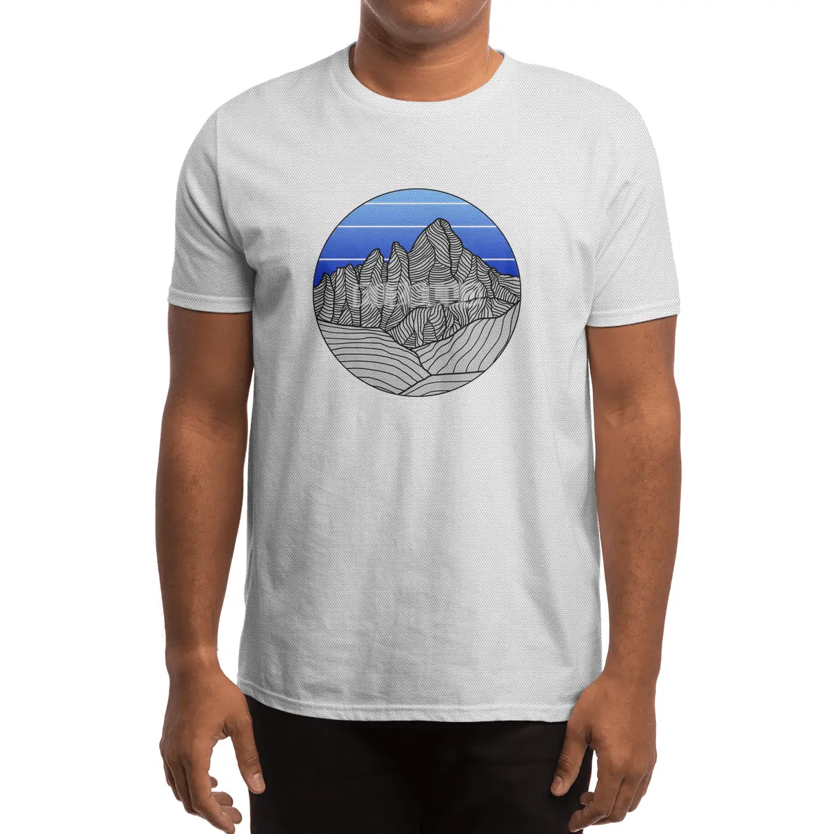 Mountain Sunset/Sky Spor T-Shirt