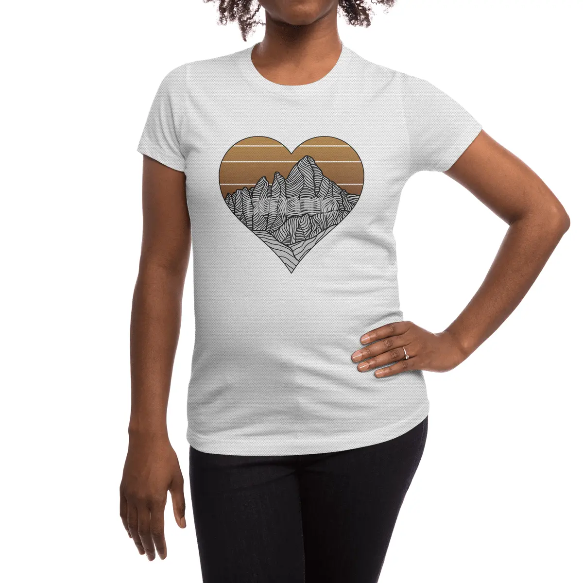Mountain Sunset/Sky Fall Colors Spor T-Shirt