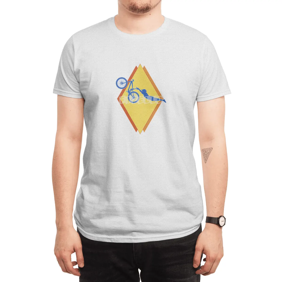 MTB Superman Bike Jump Spor T-Shirt