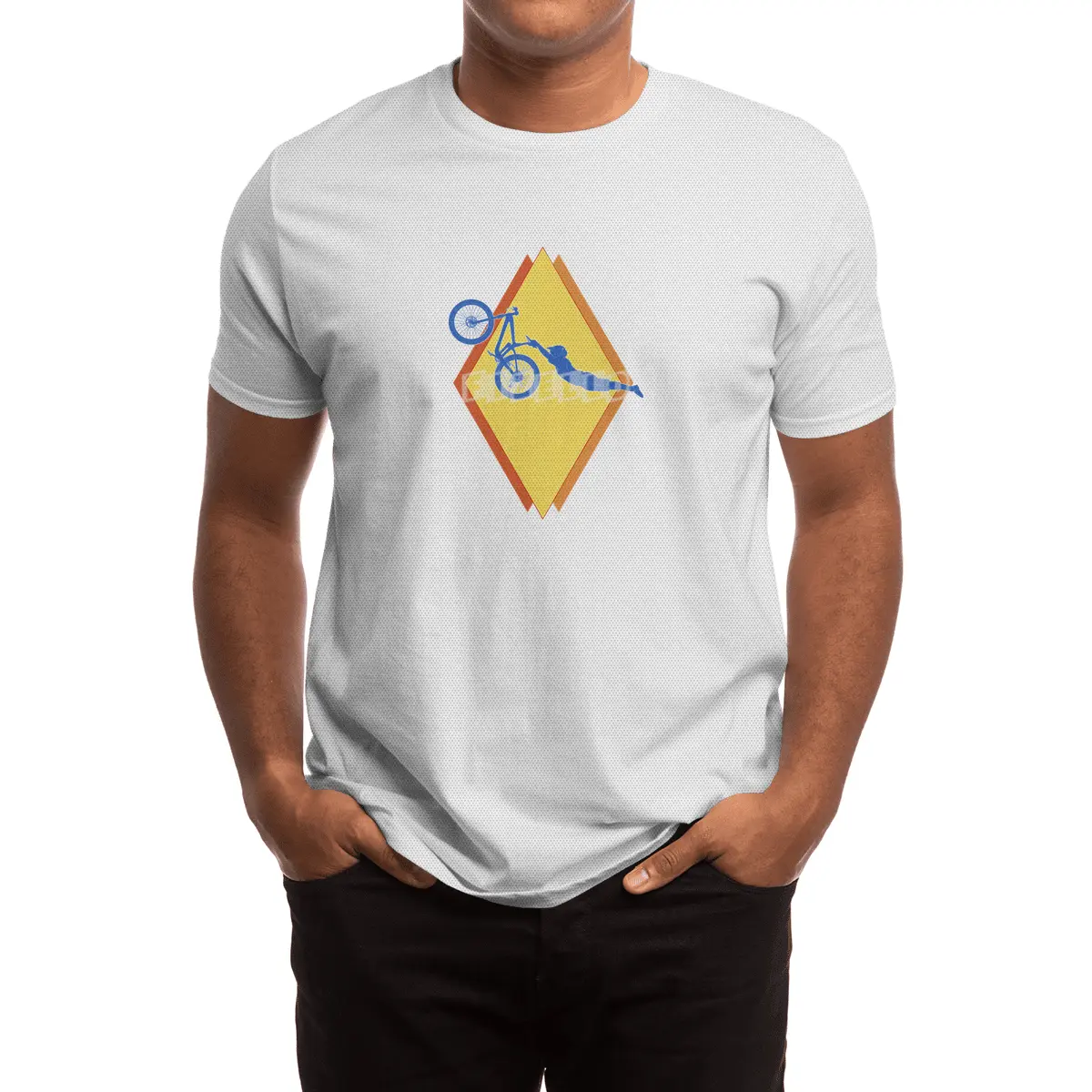 MTB Superman Bike Jump Spor T-Shirt
