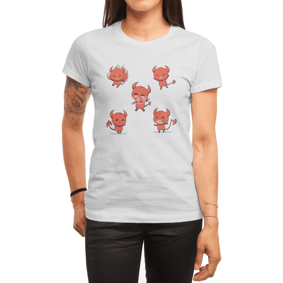 Cute Devil Spor T-Shirt