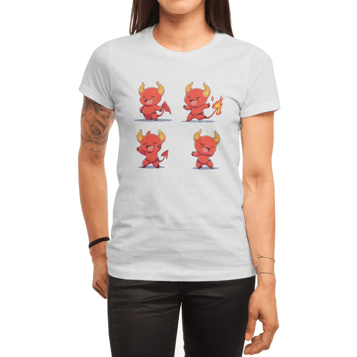 Cute Devil Spor T-Shirt