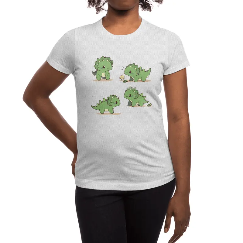 Cute Dinosaurs Spor T-Shirt