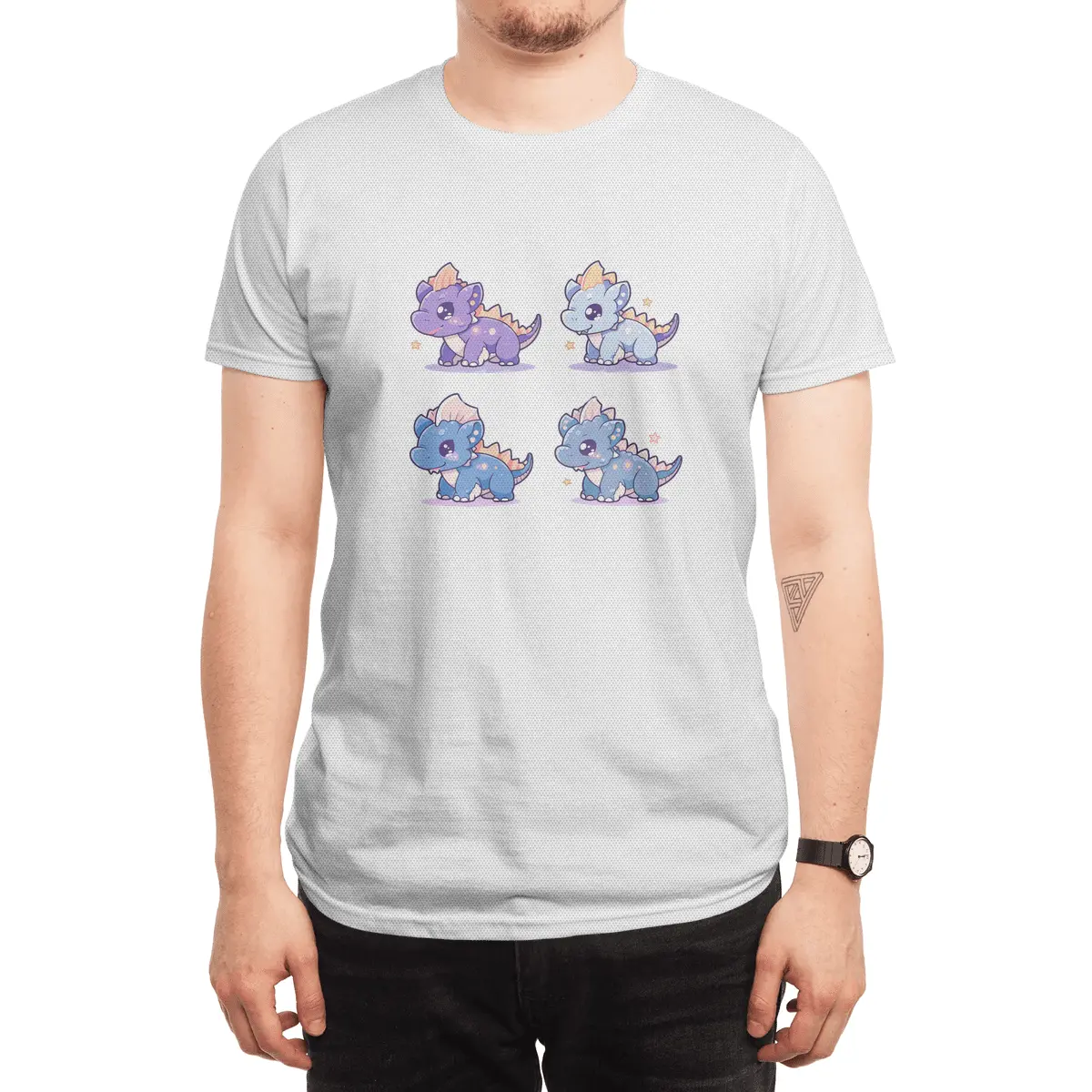Cute Dinosaurs Spor T-Shirt