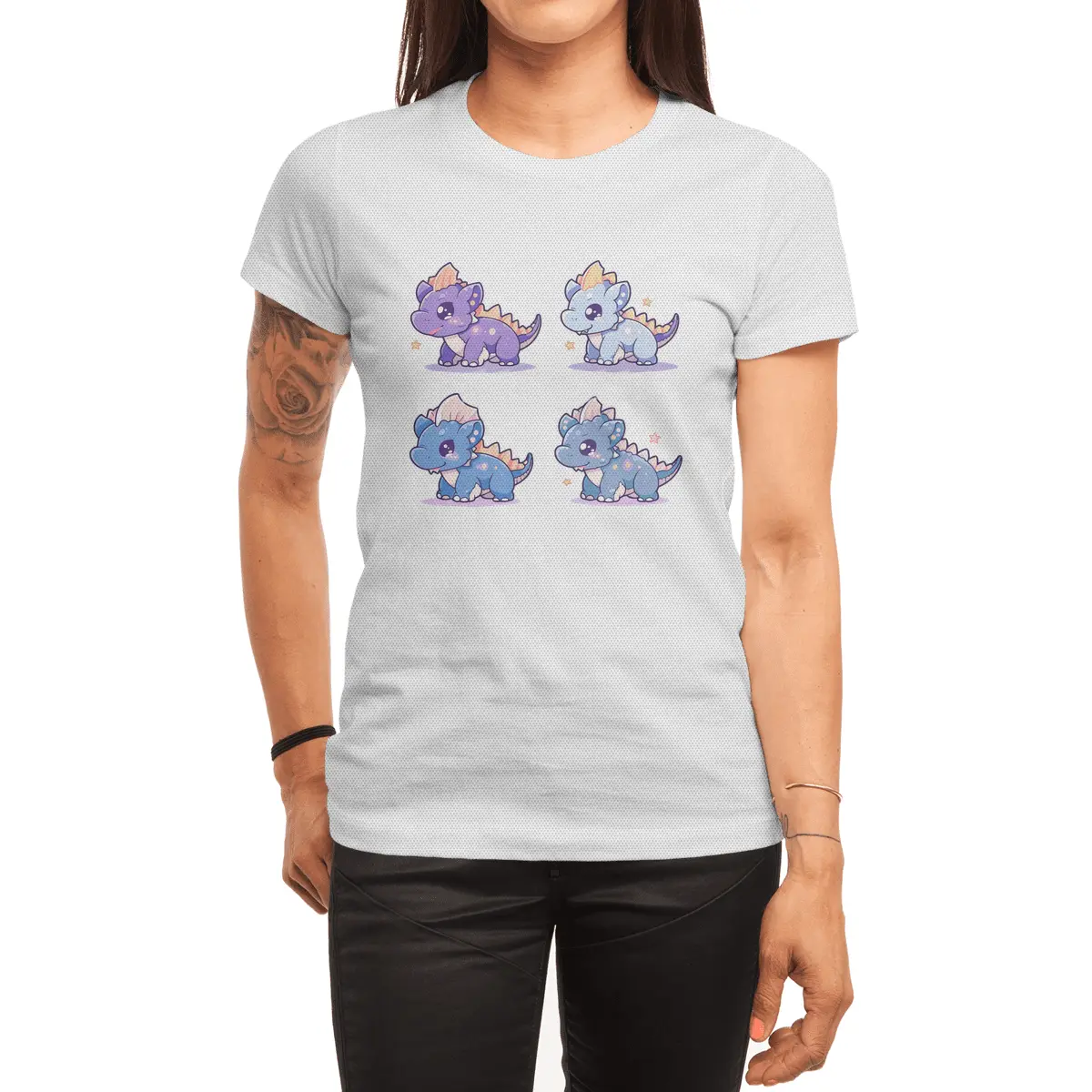 Cute Dinosaurs Spor T-Shirt