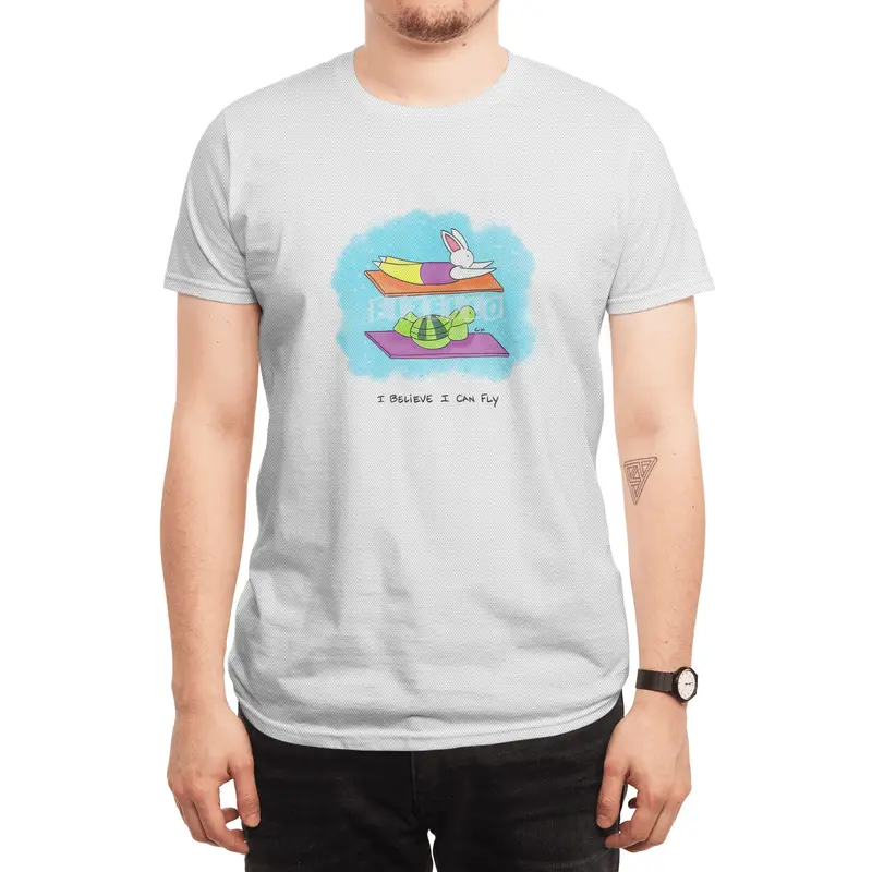 Bunny Daze Yoga - I Believe I Can Fly Spor T-Shirt