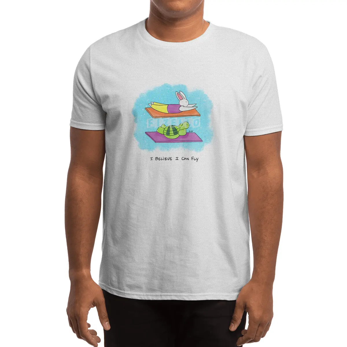 Bunny Daze Yoga - I Believe I Can Fly Spor T-Shirt