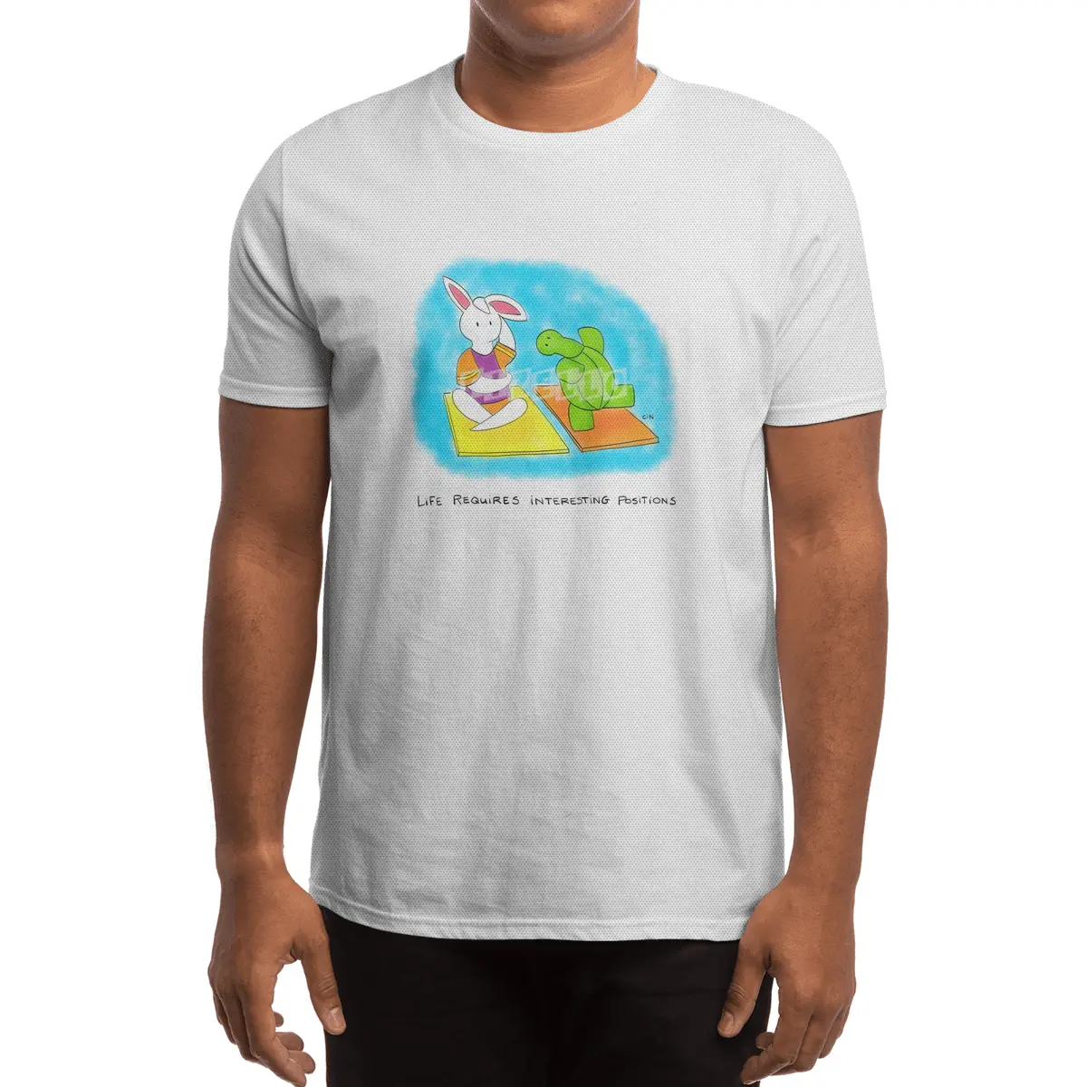 Bunny Daze Yoga - Life Requires Interesting Positions Spor T-Shirt