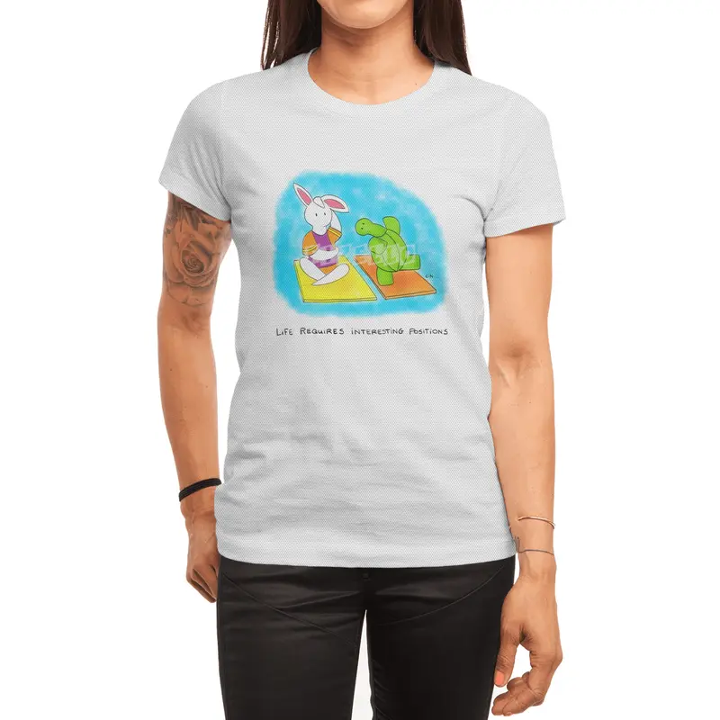 Bunny Daze Yoga - Life Requires Interesting Positions Spor T-Shirt