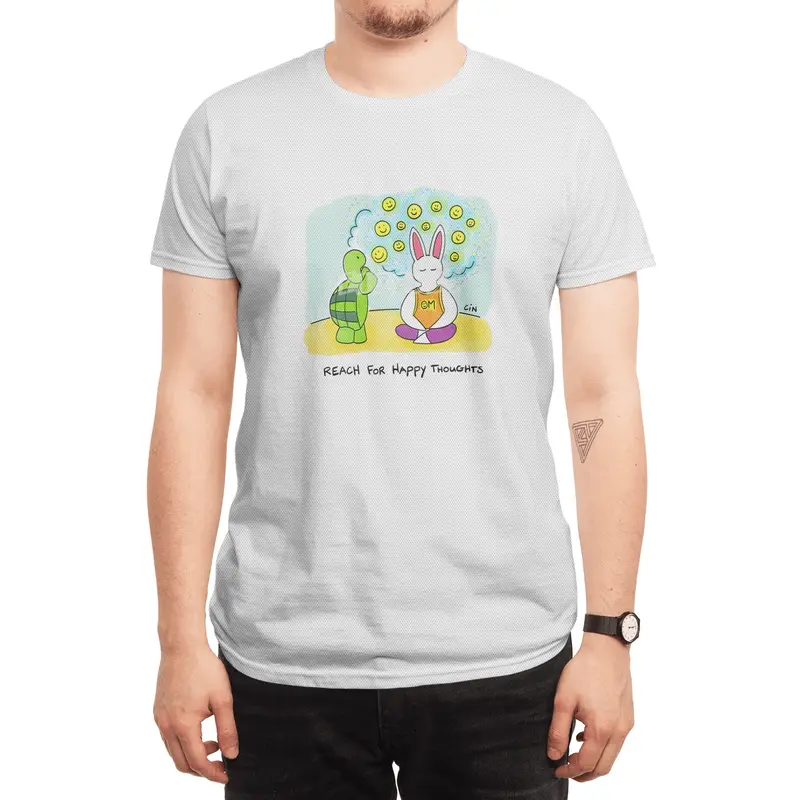 Bunny Daze Yoga - Reach For Happy Thoughts Spor T-Shirt