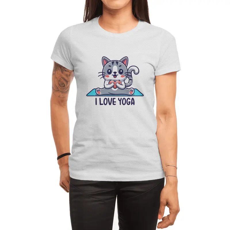 I love yoga cat Spor T-Shirt