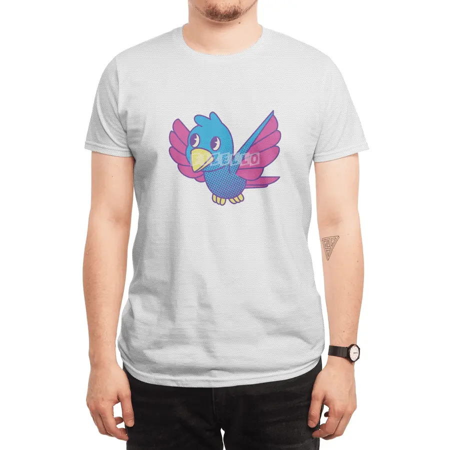 Cute Retro Bird Spor T-Shirt